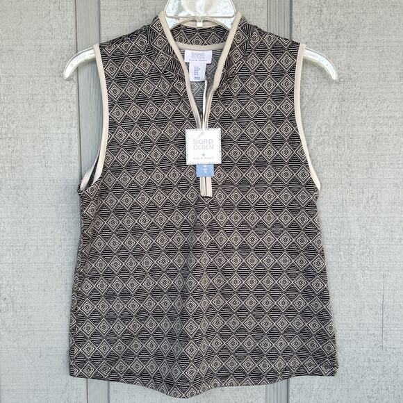 NWT Sigrid Olsen Size M Sleeveless Golf Tennis Top UPF 50 Athleisure - Picture 2 of 12